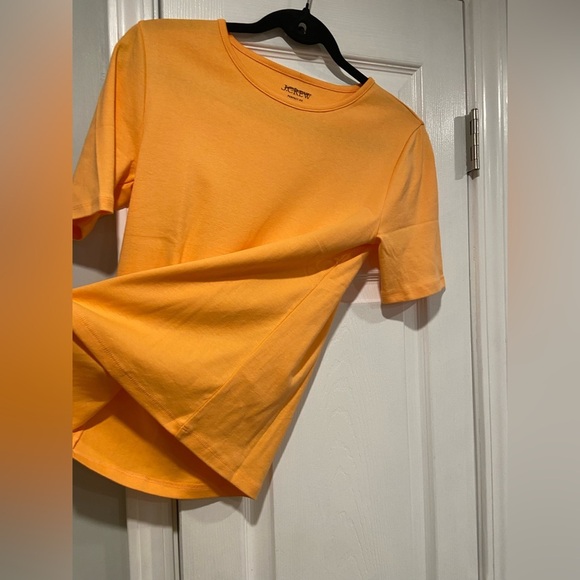 NWOT J. Crew Size M Perfect Fit Tee Shirt Short Sleeve Cotton Crew Orange - Picture 9 of 11